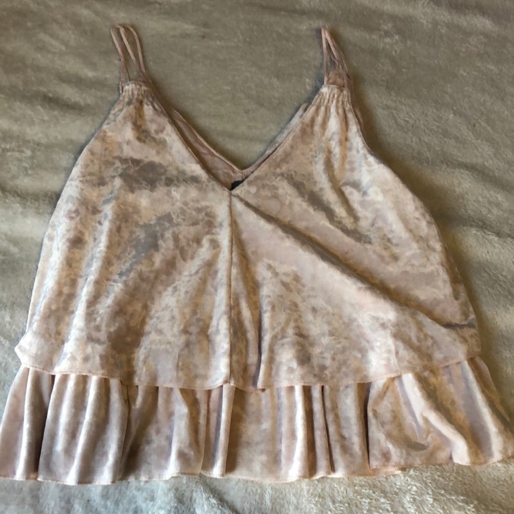 pink velvet cami